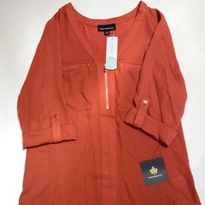 Fortune Ivy Rebekah Zipper Blouse